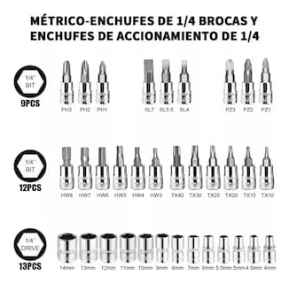 Foto 2 | Foto 2 | Kit De Llaves Lab.g Para Reparaciones Mecánicas 46 Piezas Negro