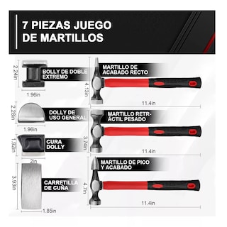 Foto 2 | Foto 2 | Martillo Kit Juego de 7 Piezas Eo Safe Imports Esi-14105 Multicolor