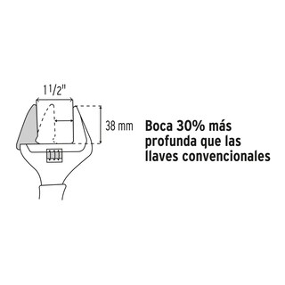 Foto 3 | Foto 3 | Llave Ajustable Perico Truper Pet-8xa Extra Ancha 8''