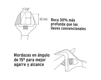 Foto 3 | Foto 3 | Llave Multifuncional Truper Pet12xa color Negro