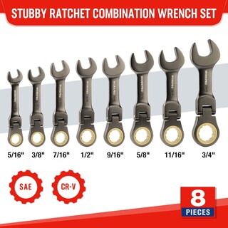 Foto 2 | Foto 2 | Juego De Llaves Workpro Flex Head Stubby Ratcheting 8 Piezas Sae - Venta Internacional.