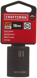 Foto 2 | Foto 2 | Enchufe De Impacto Poco Profundo Craftsman, Transmisión De 1/2 Pulgada, 18 Mm Métrico - Venta Internacional.