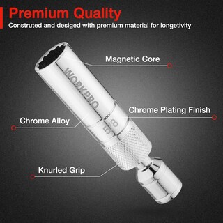 Foto 3 | Foto 3 | Enchufe De Bujía Workpro, Accionamiento Giratorio Magnético De 3/8 Pulgadas - Venta Internacional.