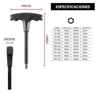 Foto 2 | Foto 2 | Juego De Llaves Torx Milimetricas Largas Mango 10 Piezas Eo Safe Imports Esi-18671 Negro