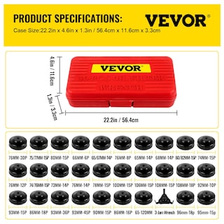 Foto 7 | Foto 7 | Juego De Enchufes Para Filtros De Aceite Vevor, 30 Unidades, Acero Negro, Con Llave Para 3 Atascos - Venta Internacional.