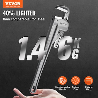 Foto 2 | Foto 2 | Llave De Tubo Vevor 18 De Aluminio, Recta, Ajustable, Para Fontanería - Venta Internacional.