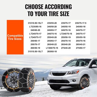 Foto 5 | Foto 5 | Cadenas Para Neumáticos De Nieve Vevor Para Coches, Suv Y Camionetas, Paquete De 2 - Venta Internacional.