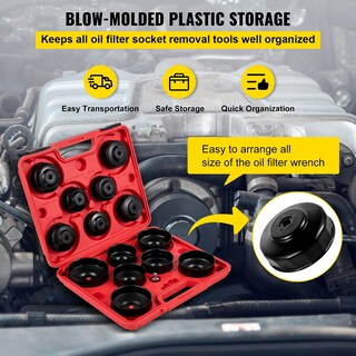 Foto 6 | Foto 6 | Juego De Enchufes Para Filtros De Aceite Vevor, 14 Unidades, Con Funda De Perfil Bajo 3/8 - Venta Internacional.