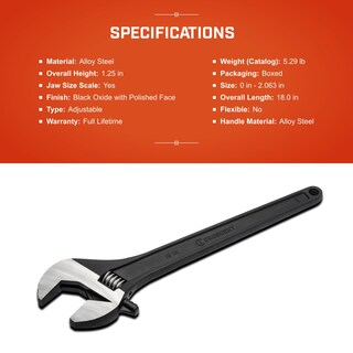 Foto 5 | Foto 5 | Llave Ajustable Crescent At218bk 18 Cm Óxido Negro - Venta Internacional.