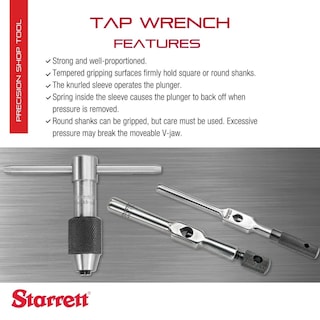 Foto 2 | Foto 2 | Llave De Grifo Starrett 91a De 1,6 A 6,35 Mm De Capacidad, 150 Mm De Longitud - Venta Internacional.