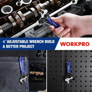 Foto 7 | Foto 7 | Llave Ajustable Workpro De Acero Cr-v De 10 Cm Con Mordaza Ancha - Venta Internacional.