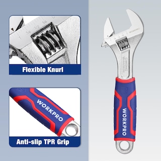 Foto 4 | Foto 4 | Llave Ajustable Workpro De 20 Cm De Ancho Con Empuñadura De Goma - Venta Internacional.