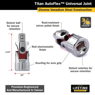 Foto 2 | Foto 2 | Universal Joint Titan 85507 Drive Auto Flex De 3/8 Pulgadas - Venta Internacional.