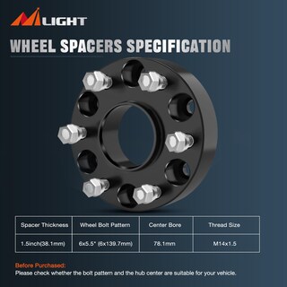 Foto 2 | Foto 2 | Separadores De Ruedas Nilight 6x5.5 38.1 Mm Para Chevy Silverado 1500 - Venta Internacional.