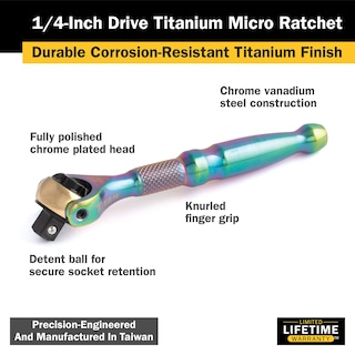 Foto 2 | Foto 2 | Cabezal Giratorio Ratchet Titan 11326 Con Accionamiento De 1/4 Pulgadas Y 90 Dientes - Venta Internacional.