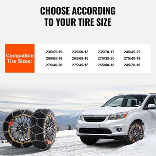 Foto 5 | Foto 5 | Cadenas Para Neumáticos De Nieve Vevor Para Coches, Suv Y Camionetas, Paquete De 2 - Venta Internacional.