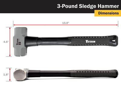 Foto 3 | Foto 3 | Sledgehammer Titan 63000 1,36 Kg X 40,64 Cm Con Empuñadura Acolchada - Venta Internacional.