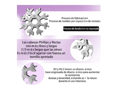 Foto 4 | Foto 4 | Llave Para Nieve Xtellar 18en1 Multifunción Con Agujero Para Colgar