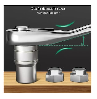 Foto 6 | Foto 6 | Llave Matracas Herramienta 1/2 3/8 Y 1/4+barra De Extensión Verde