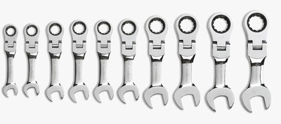 Foto 1 | Foto 1 | Juego De Llaves Gearwrench 10 Piezas 12 Unidades Combinación Métrica De Trinquete Con Cabeza Rechoncha - Venta Internacional.