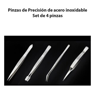 Foto 5 | Foto 5 | Pinzas de Precisión Tweezer Compraymas Juego de 4 Pinzas de Acero Inoxidable