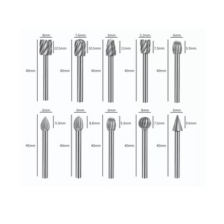 Foto 3 | Foto 3 | Kit Fresas para Madera Carburo Mototool 20 Pzs Eo Safe Imports Esi-8224 color Plata
