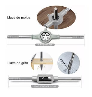 Foto 5 | Foto 5 | Kit de 12 Machuelos con Maneral Broca Tipo Matraca Ajustable Estuche color Verde