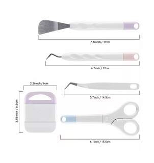 Foto 4 | Foto 4 | Herramientas Para Depilado De Vinil Para Cricut Cameo 5 Kit Blanco/colores Pasteles