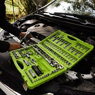 Foto 3 | Foto 3 | Juego De Dados Llaves Mecanica Autocle 108 Pzas Cromo Eo Safe Imports Esi-17897 Verde