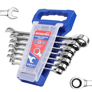 Foto 1 | Foto 1 | Juego De Llaves De Trinquete Workpro, 7 Piezas, 8-17 Mm, Con Estante Organizador - Venta Internacional.