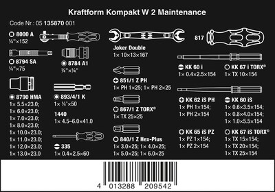 Foto 2 | Foto 2 | Juego De Herramientas Wera Kraftform Kompakt W 2 Maintenance 35 Piezas - Venta Internacional.