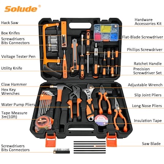 Foto 2 | Foto 2 | Juego De Herramientas Solude, Kit De Herramientas De Reparación Del Hogar De 148 Piezas Con Estuche - Venta Internacional.