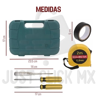 Foto 7 | Foto 7 | Kit Herramientas Básico 9 Piezas Multifunción Portátil Hogar