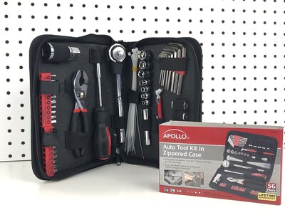 Foto 2 | Foto 2 | Juego De Herramientas Apollo Tools Compact De 56 Piezas Sae Con Funda Dt9774 - Venta Internacional.
