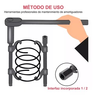 Foto 3 | Foto 3 | Opresor De Resorte Amortiguador Con Apertura, Negro