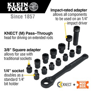 Foto 2 | Foto 2 | Juego De Enchufes Klein Tools Knect 65400 De 15 Piezas Pass Through - Venta Internacional.