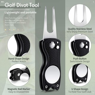 Foto 3 | Foto 3 | Herramienta De Reparación Golf Divot Skylety Metal Con Marcador De Bolas, 4 Unidades - Venta Internacional.