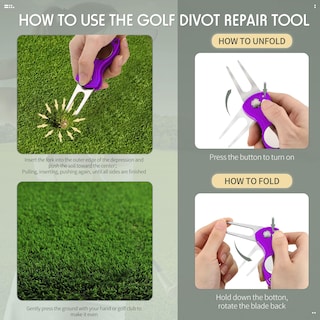 Foto 4 | Foto 4 | Herramienta De Reparación Golf Divot Skylety Metal Con Marcador De Bolas, 4 Unidades - Venta Internacional.