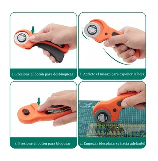 Foto 5 | Foto 5 | ''kit De Cutter Circular Rotatorio P/papel/tela/cuero 96 Pzs Naranja ''