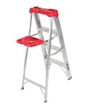 Escalera de Tijera Cuprum C-2312-04n color Gris de Aluminio 150 Kg