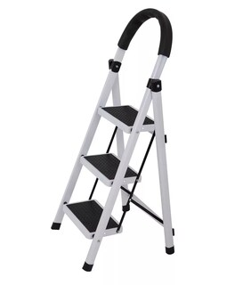 Foto 2 | Foto 2 | Escalera De Aluminio Telescopica 3 Escalones, Color Blanco