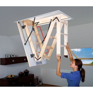 Foto 5 | Foto 5 | Escalera Fakro de Ático Fabricada en Madera Estilo LWK Komfort Altura al Piso 280 CM Medidas del Hueco 60 X 120 CM