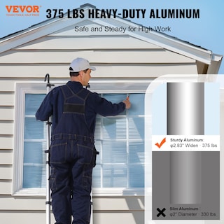 Foto 2 | Foto 2 | Escalera Telescópica Vevor De 6,2 M De Aluminio Ligera, 170 Kg - Venta Internacional.
