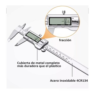 Foto 3 | Foto 3 | Calibrador Digital Uso Industrial Todo Metal 0.01mm Blanco Belug