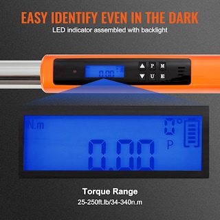 Foto 4 | Foto 4 | Llave Dinamométrica Digital Vevor 1/2 Drive 34-340n.m ± 2% De Precisión - Venta Internacional.