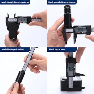Foto 4 | Foto 4 | Calibrador Vernier Digital Pie De Rey 6in Precisión 0.01mm Lab.g Negro