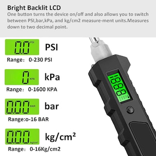 Foto 4 | Foto 4 | Manómetro Digital De Presión De Neumáticos Número Uno 230 Psi Con Led - Venta Internacional.
