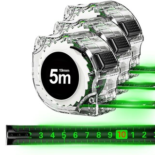 Foto 1 | Foto 1 | Cinta Métrica Original Ventdepot Mxfxw-006 3 Piezas Negro Y Verde