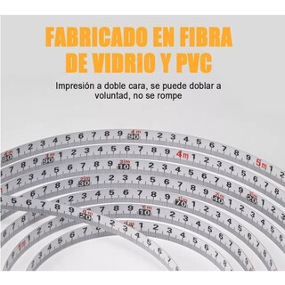 Foto 2 | Foto 2 | Cinta Métrica Larga De Fibra De Vidrio 100 Metros Eo Safe Imports Esi-16593 Naranja
