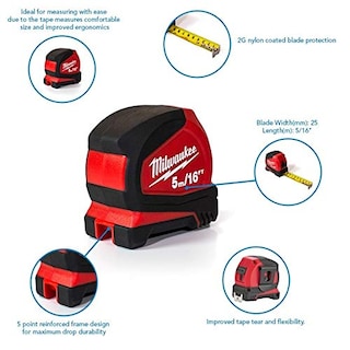 Foto 5 | Foto 5 | Cinta Métrica Milwaukee Pro Compact C5-5 M/16 Pies Roja - Venta Internacional